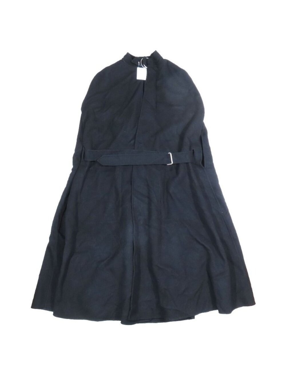 Dior Cashmere 100% Poncho Sleeveless Long Coat Logo Buckle Cape